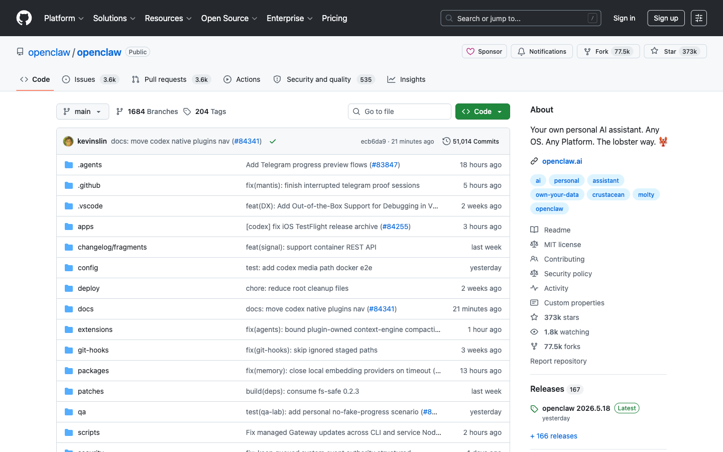 OpenClaw GitHub 仓库