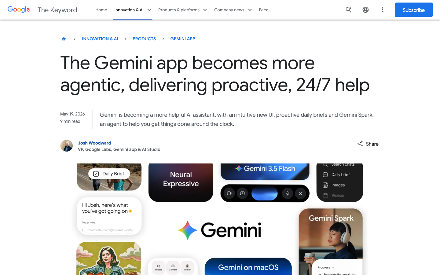 Gemini App 进入 agentic 时代
